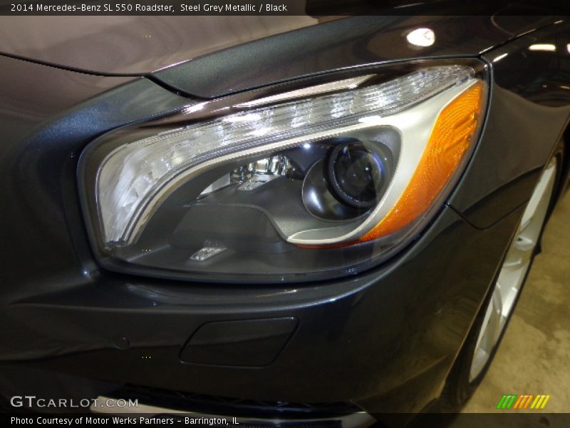 Steel Grey Metallic / Black 2014 Mercedes-Benz SL 550 Roadster