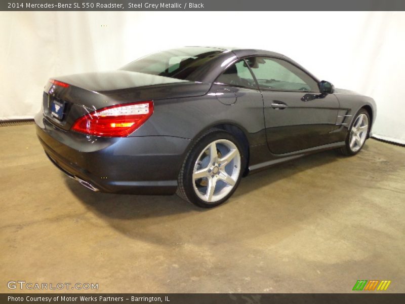Steel Grey Metallic / Black 2014 Mercedes-Benz SL 550 Roadster