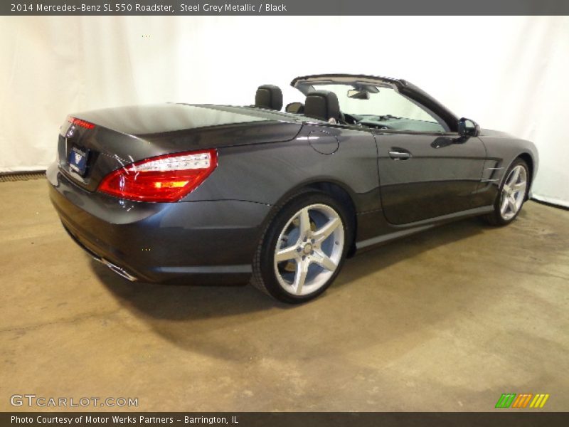 Steel Grey Metallic / Black 2014 Mercedes-Benz SL 550 Roadster