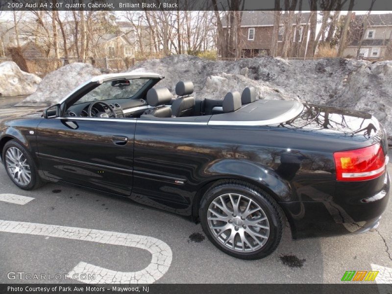 Brilliant Black / Black 2009 Audi A4 2.0T quattro Cabriolet