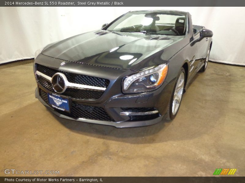 Steel Grey Metallic / Black 2014 Mercedes-Benz SL 550 Roadster