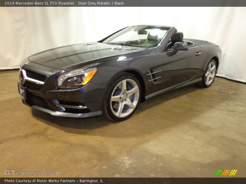 Steel Grey Metallic / Black 2014 Mercedes-Benz SL 550 Roadster