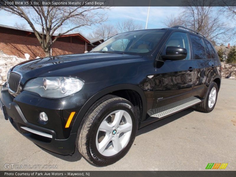 Black Sapphire Metallic / Sand Beige 2008 BMW X5 3.0si