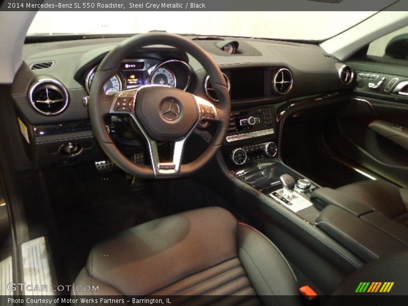 Steel Grey Metallic / Black 2014 Mercedes-Benz SL 550 Roadster