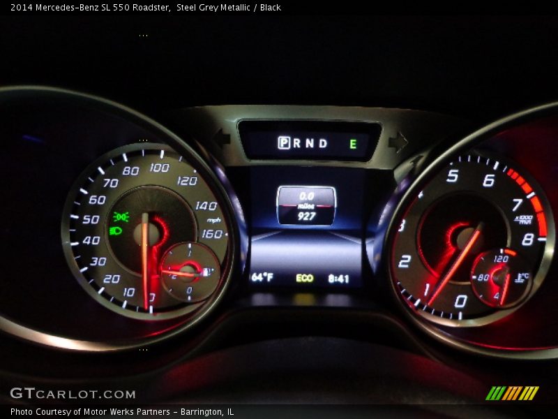 Steel Grey Metallic / Black 2014 Mercedes-Benz SL 550 Roadster