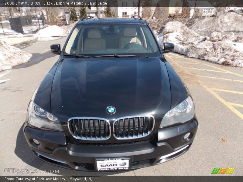 Black Sapphire Metallic / Sand Beige 2008 BMW X5 3.0si