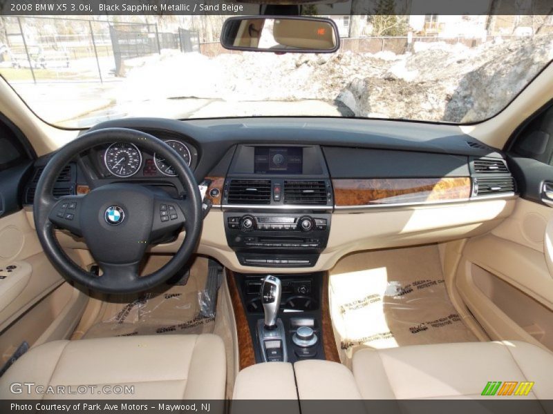 Black Sapphire Metallic / Sand Beige 2008 BMW X5 3.0si
