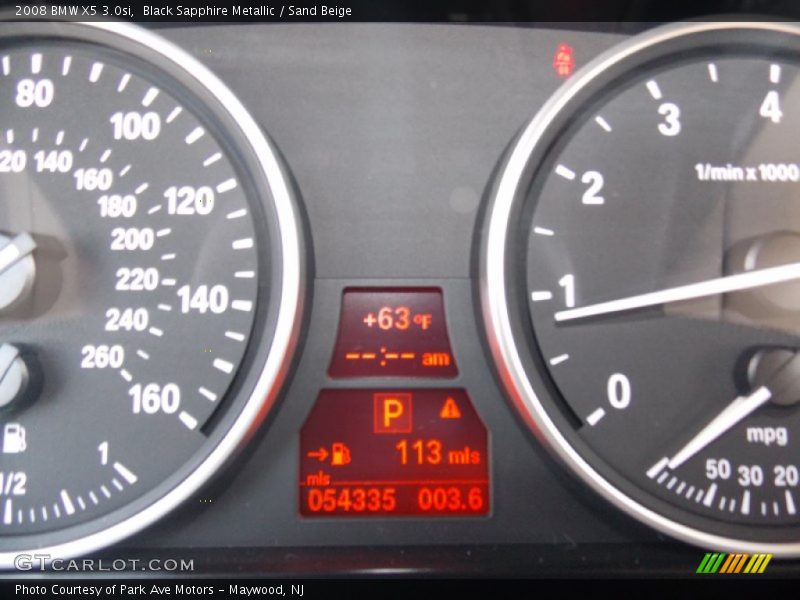 Black Sapphire Metallic / Sand Beige 2008 BMW X5 3.0si