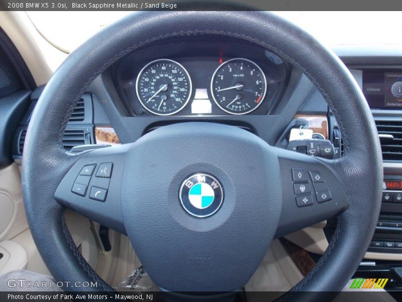 Black Sapphire Metallic / Sand Beige 2008 BMW X5 3.0si
