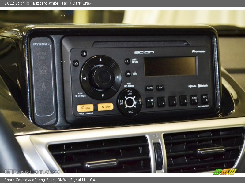 Blizzard White Pearl / Dark Gray 2012 Scion iQ