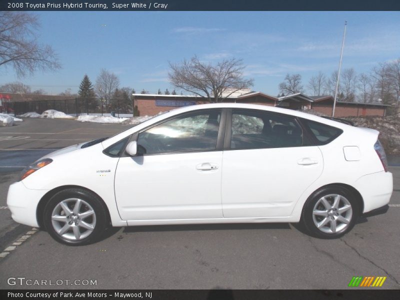 Super White / Gray 2008 Toyota Prius Hybrid Touring