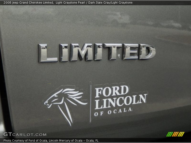 Light Graystone Pearl / Dark Slate Gray/Light Graystone 2008 Jeep Grand Cherokee Limited