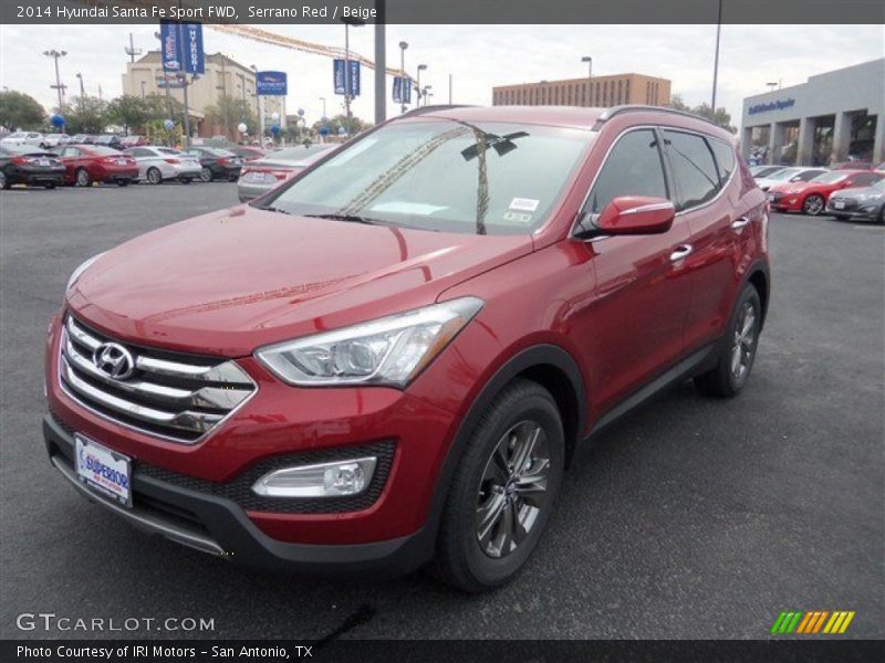 Serrano Red / Beige 2014 Hyundai Santa Fe Sport FWD