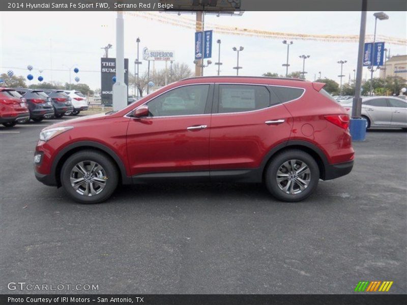 Serrano Red / Beige 2014 Hyundai Santa Fe Sport FWD
