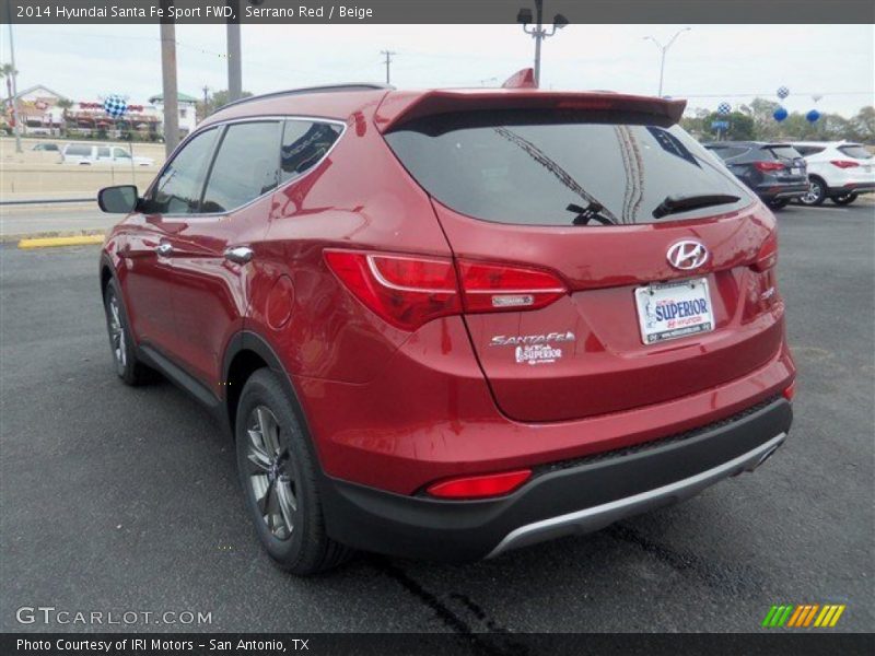 Serrano Red / Beige 2014 Hyundai Santa Fe Sport FWD
