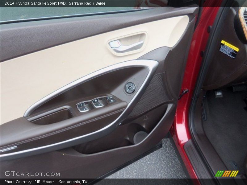 Serrano Red / Beige 2014 Hyundai Santa Fe Sport FWD