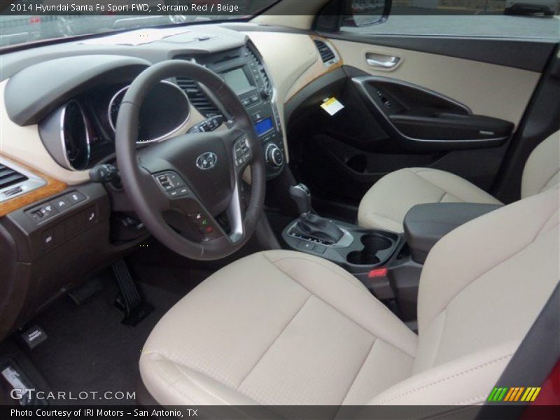 Serrano Red / Beige 2014 Hyundai Santa Fe Sport FWD