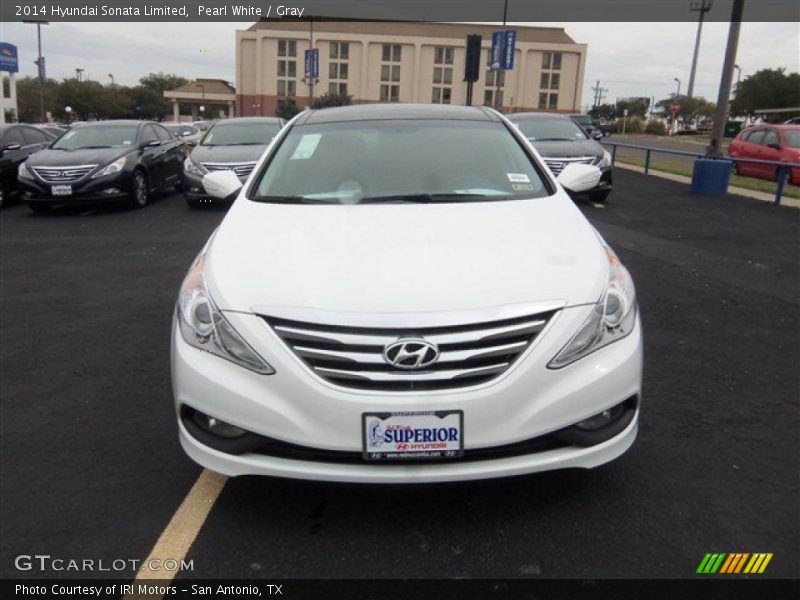 Pearl White / Gray 2014 Hyundai Sonata Limited