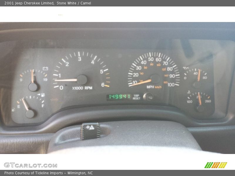 Stone White / Camel 2001 Jeep Cherokee Limited