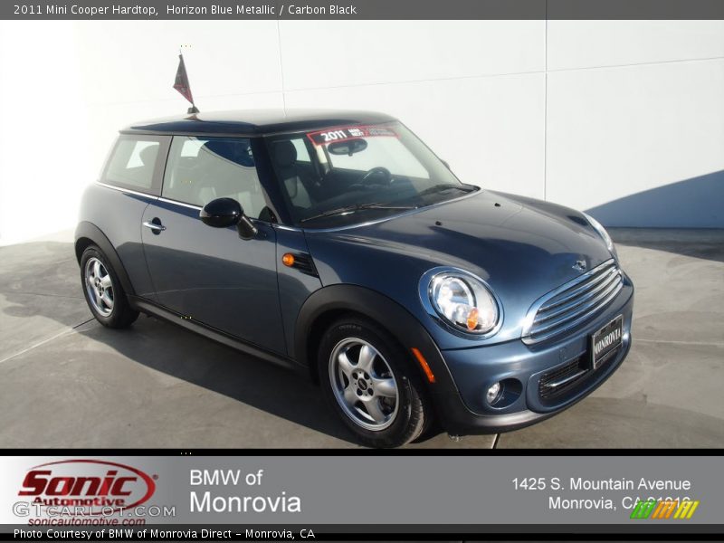 Horizon Blue Metallic / Carbon Black 2011 Mini Cooper Hardtop