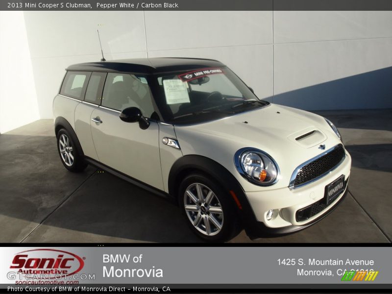 Pepper White / Carbon Black 2013 Mini Cooper S Clubman
