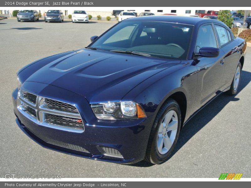 Jazz Blue Pearl / Black 2014 Dodge Charger SE