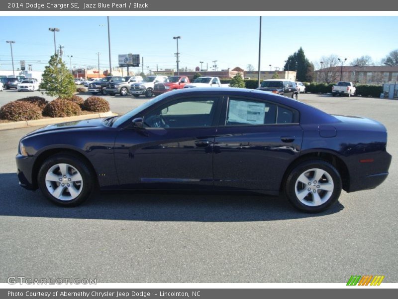 Jazz Blue Pearl / Black 2014 Dodge Charger SE