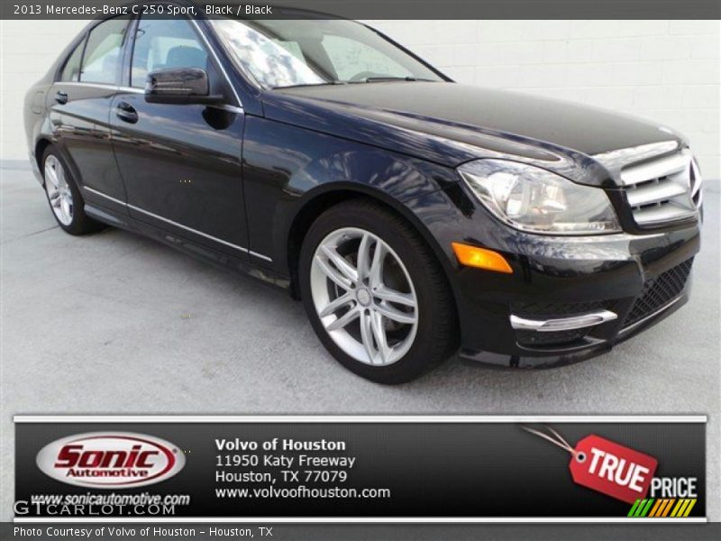 Black / Black 2013 Mercedes-Benz C 250 Sport