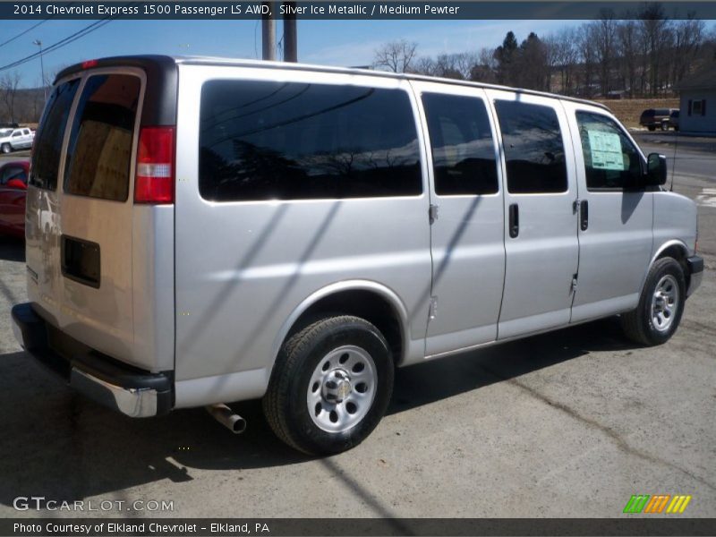 Silver Ice Metallic / Medium Pewter 2014 Chevrolet Express 1500 Passenger LS AWD
