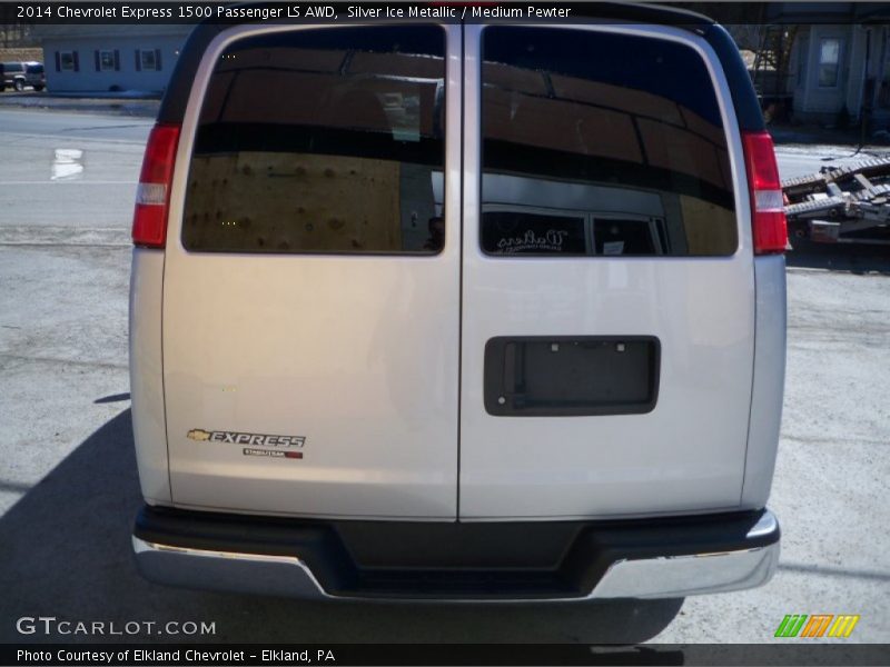 Silver Ice Metallic / Medium Pewter 2014 Chevrolet Express 1500 Passenger LS AWD