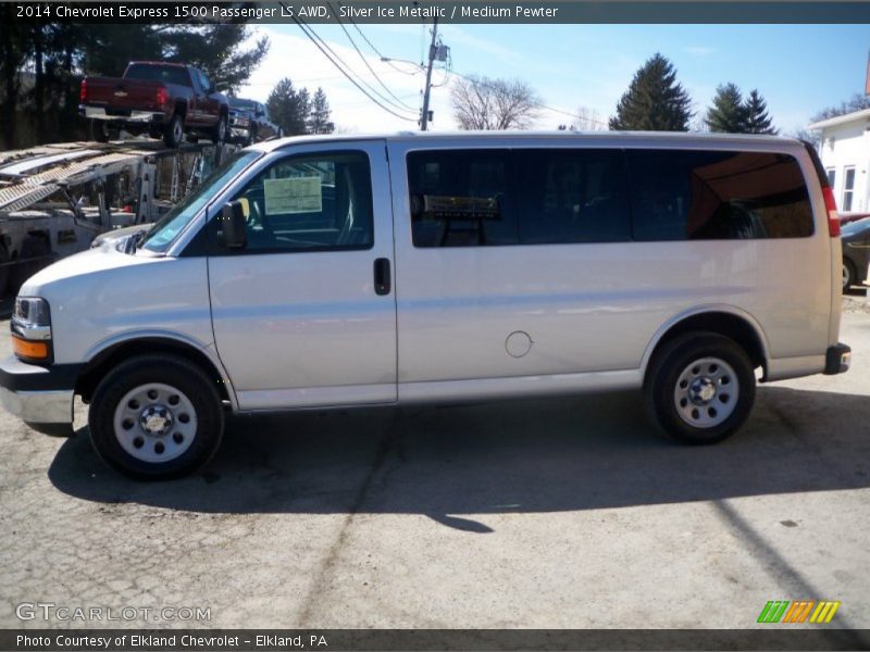 Silver Ice Metallic / Medium Pewter 2014 Chevrolet Express 1500 Passenger LS AWD