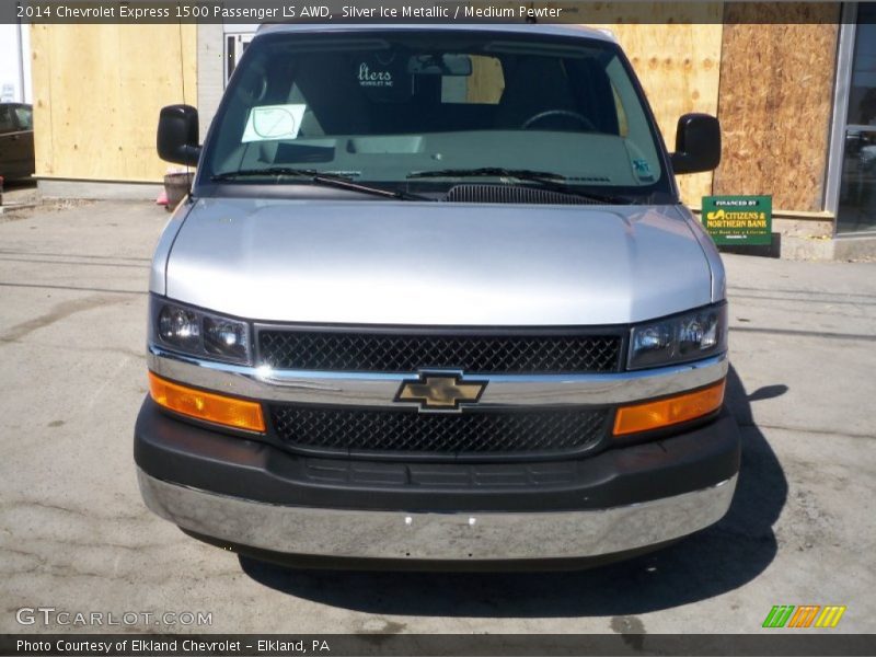 Silver Ice Metallic / Medium Pewter 2014 Chevrolet Express 1500 Passenger LS AWD