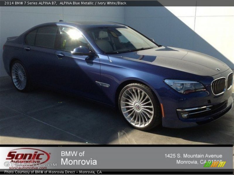 ALPINA Blue Metallic / Ivory White/Black 2014 BMW 7 Series ALPINA B7