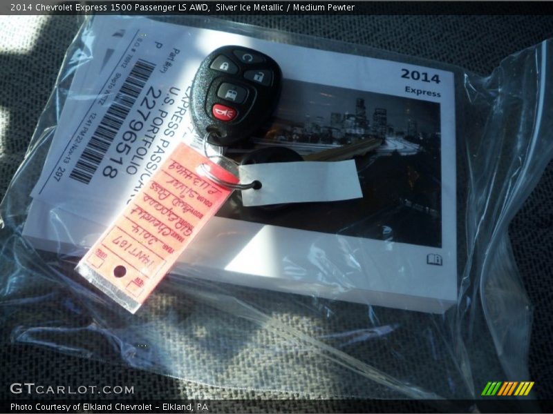 Silver Ice Metallic / Medium Pewter 2014 Chevrolet Express 1500 Passenger LS AWD