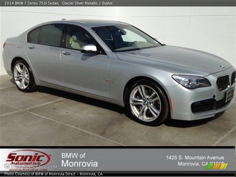 Glacier Silver Metallic / Oyster 2014 BMW 7 Series 750i Sedan