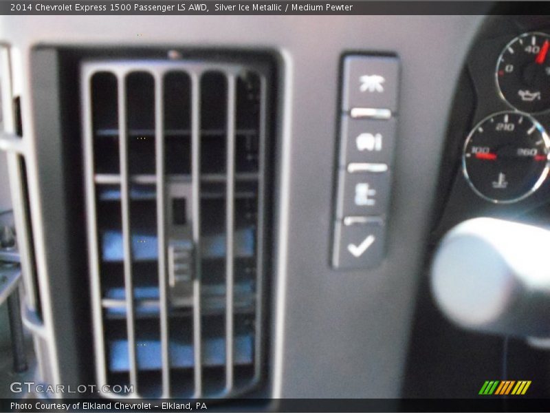Silver Ice Metallic / Medium Pewter 2014 Chevrolet Express 1500 Passenger LS AWD