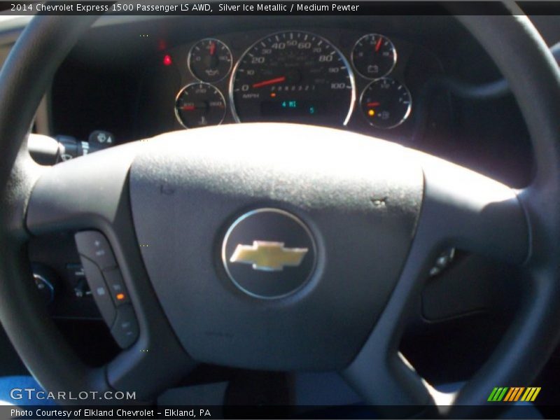 Silver Ice Metallic / Medium Pewter 2014 Chevrolet Express 1500 Passenger LS AWD