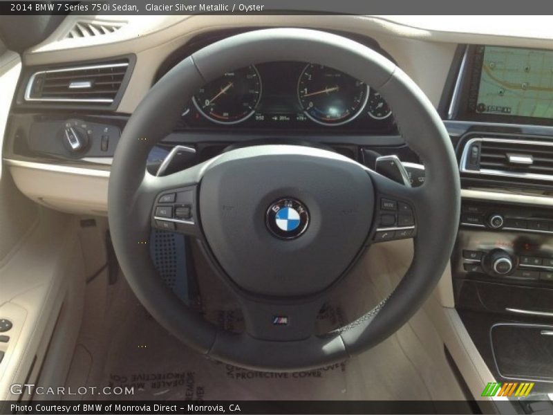 Glacier Silver Metallic / Oyster 2014 BMW 7 Series 750i Sedan