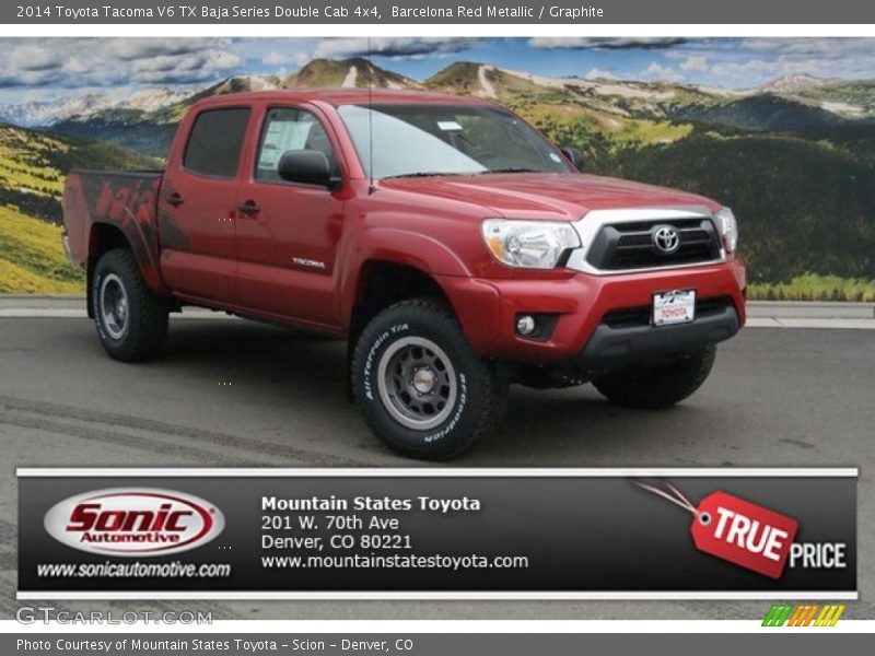 Barcelona Red Metallic / Graphite 2014 Toyota Tacoma V6 TX Baja Series Double Cab 4x4