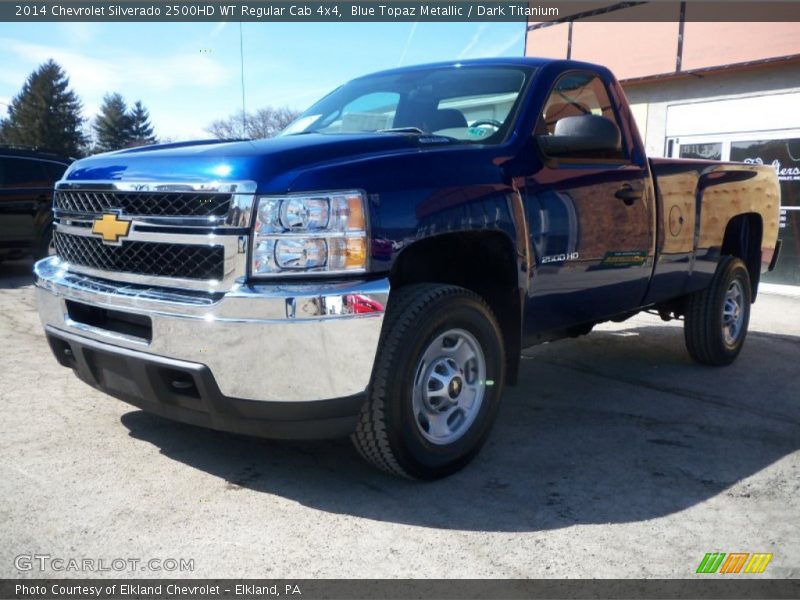 Blue Topaz Metallic / Dark Titanium 2014 Chevrolet Silverado 2500HD WT Regular Cab 4x4