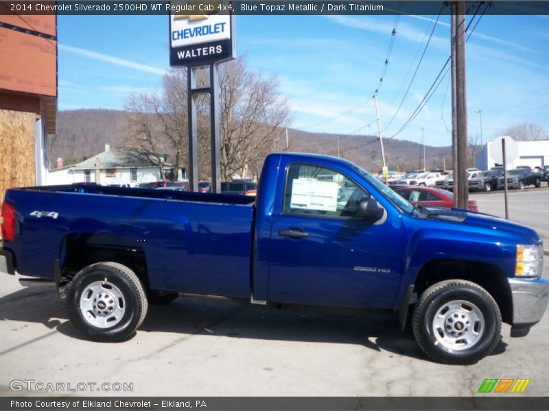 Blue Topaz Metallic / Dark Titanium 2014 Chevrolet Silverado 2500HD WT Regular Cab 4x4