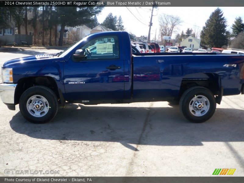 Blue Topaz Metallic / Dark Titanium 2014 Chevrolet Silverado 2500HD WT Regular Cab 4x4