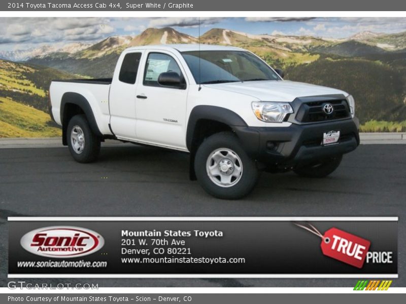 Super White / Graphite 2014 Toyota Tacoma Access Cab 4x4