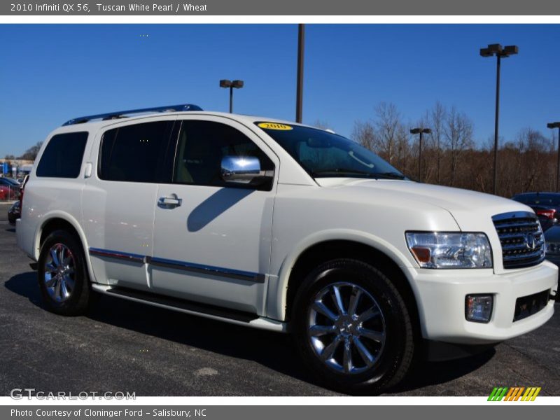 Tuscan White Pearl / Wheat 2010 Infiniti QX 56