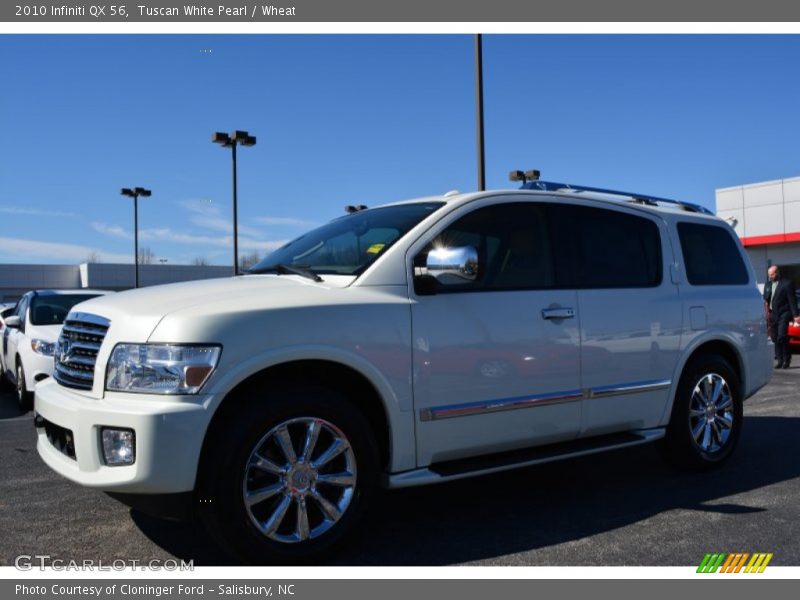 Tuscan White Pearl / Wheat 2010 Infiniti QX 56