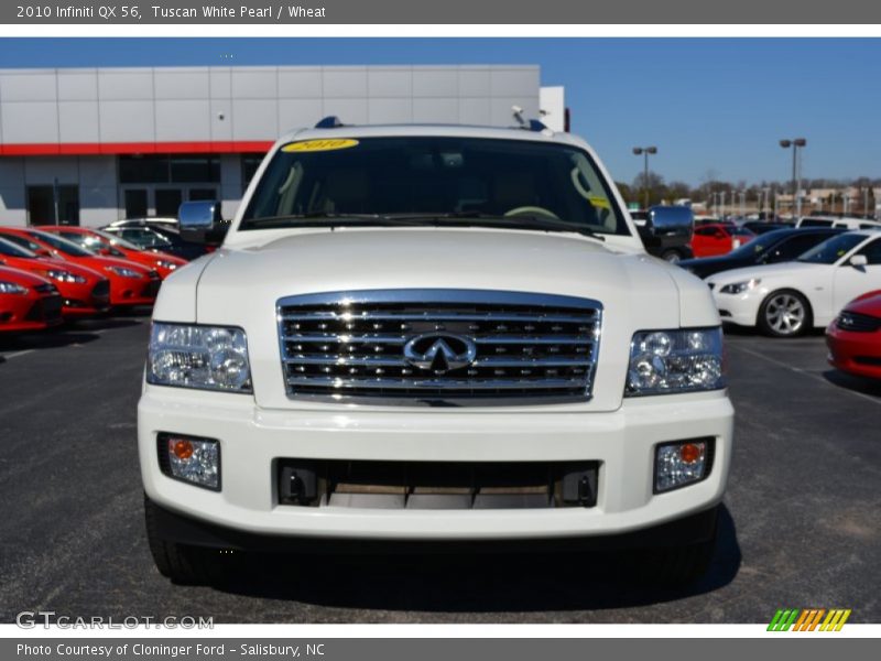 Tuscan White Pearl / Wheat 2010 Infiniti QX 56