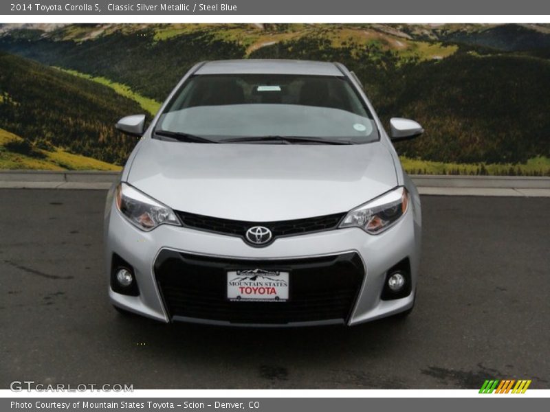 Classic Silver Metallic / Steel Blue 2014 Toyota Corolla S