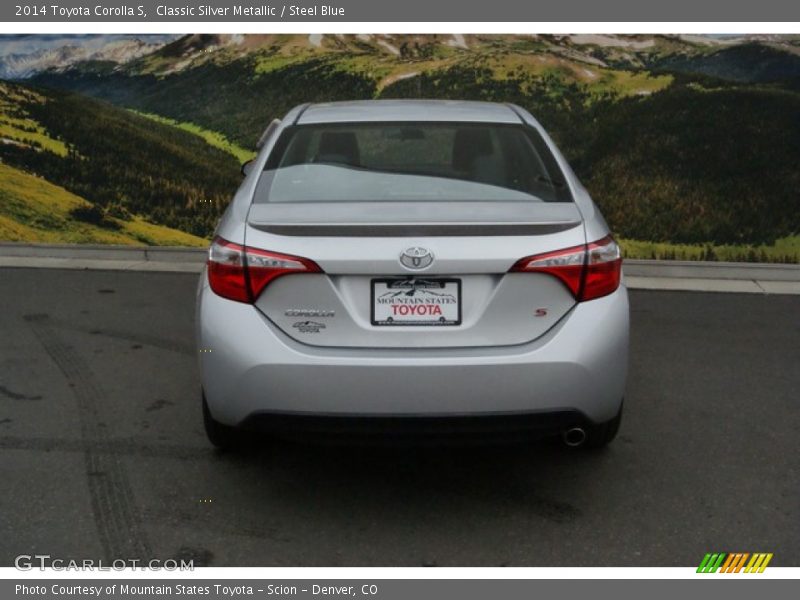 Classic Silver Metallic / Steel Blue 2014 Toyota Corolla S