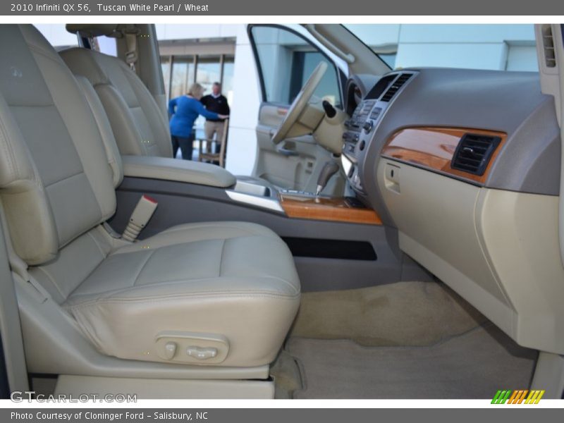 Tuscan White Pearl / Wheat 2010 Infiniti QX 56