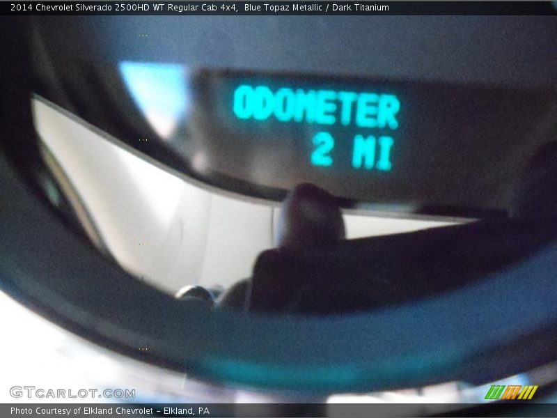 Blue Topaz Metallic / Dark Titanium 2014 Chevrolet Silverado 2500HD WT Regular Cab 4x4